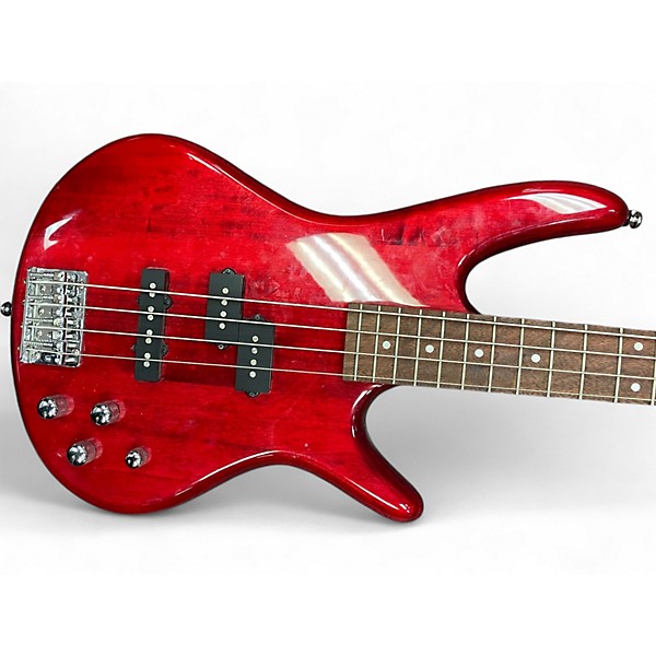 Used Ibanez GIO BASS Trans Red Electric Bass Guitar