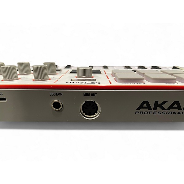 Used Akai Professional MPK Mini IV 25-Key MIDI Keyboard Controller- White MIDI Controller