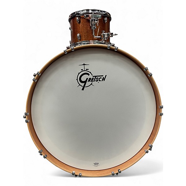 Used Gretsch Drums 4 Piece Catalina Club Orange Sparkle Drum Kit