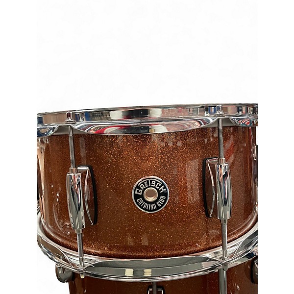 Used Gretsch Drums 4 Piece Catalina Club Orange Sparkle Drum Kit