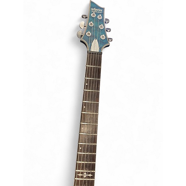 Used Schecter Guitar Research C1 Platinum Trans Blue Solid Body Electric Guitar