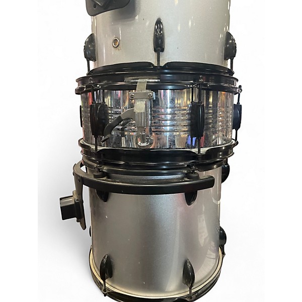 Used Pulse 3 Piece 4 PIECE Silver Drum Kit