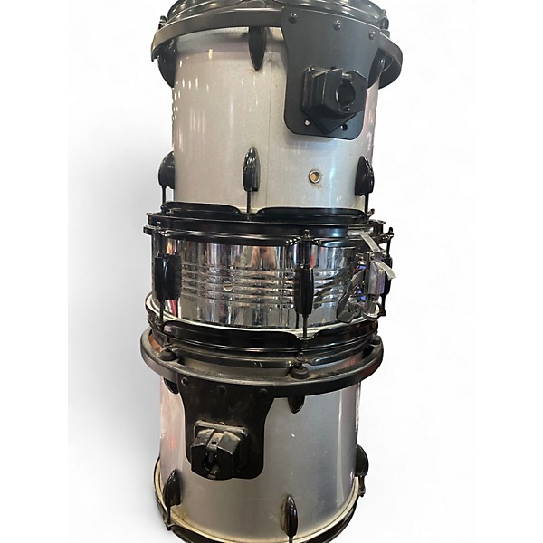 Used Pulse 3 Piece 4 PIECE Silver Drum Kit