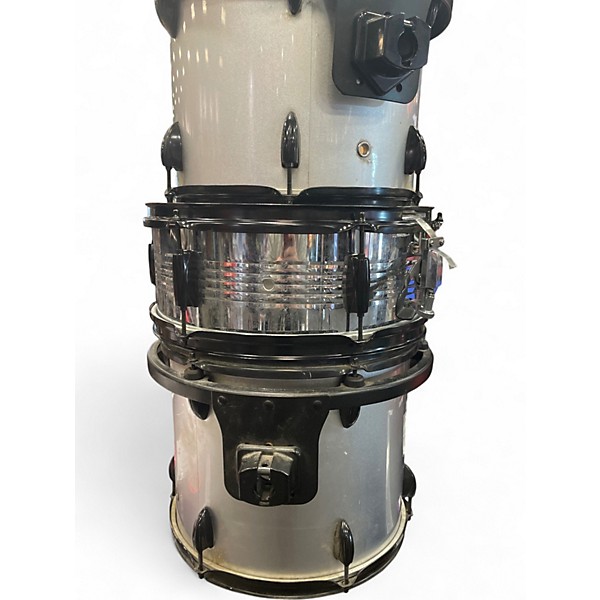 Used Pulse 3 Piece 4 PIECE Silver Drum Kit