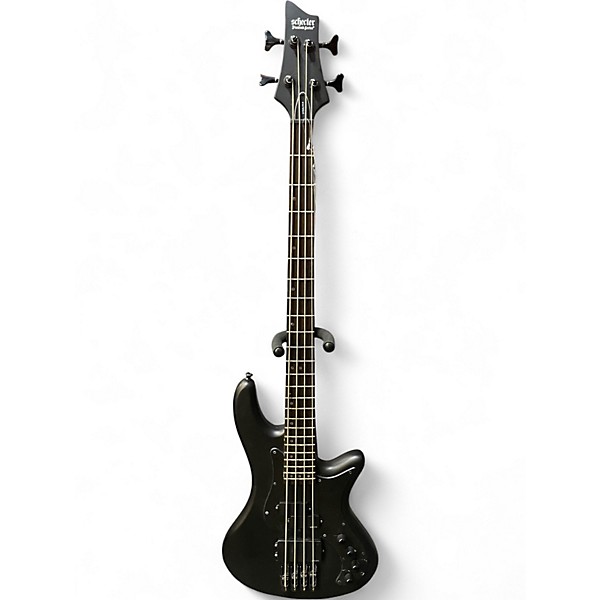 Used Schecter Guitar Research Stiletto Stealth Satin Black Electric Bass Guitar