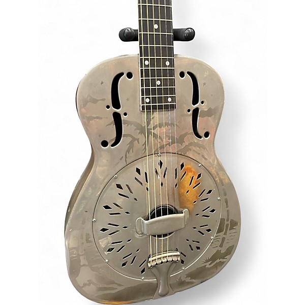 Vintage 1934 National Resophonic Style O Weathered Steel Resonator Guitar