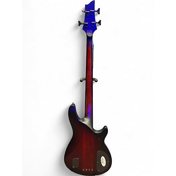 Used Schecter Guitar Research Hellraiser Extreme 4 String Crimson Red Trans Electric Bass Guitar