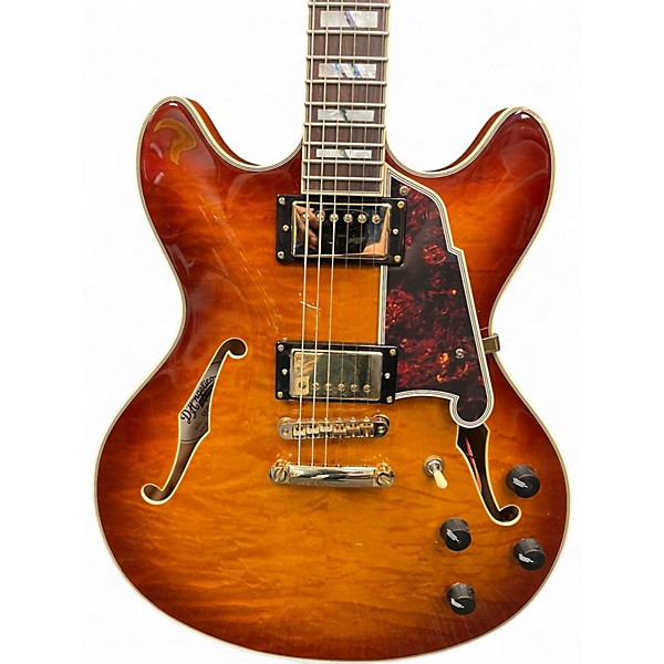 Used D'Angelico Excel Series DC Semi-Hollow Vintage Natural Hollow Body Electric Guitar