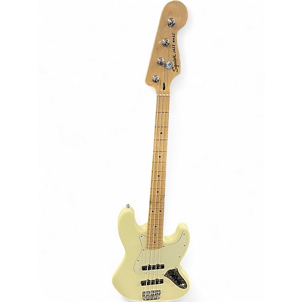 Used Squier Affinity Jazz Bass Cream Electric Bass Guitar