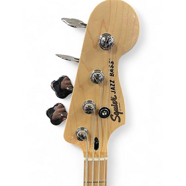 Used Squier Affinity Jazz Bass Cream Electric Bass Guitar