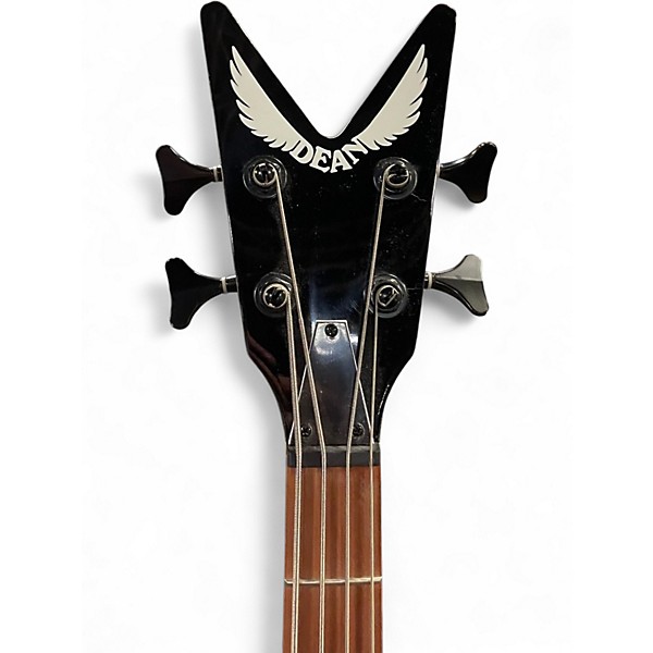 Used Dean V Metalman 4 String Black Electric Bass Guitar