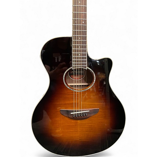 Used Yamaha APX600FM Tobacco Brown Sunburst Acoustic Electric Guitar