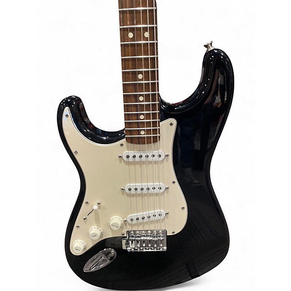 Used Fender Standard Stratocaster Left Handed Black Solid Body Electric Guitar