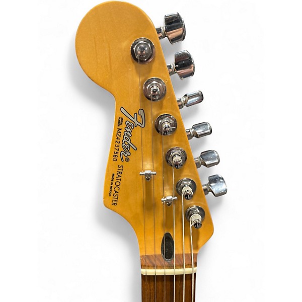 Used Fender Standard Stratocaster Left Handed Black Solid Body Electric Guitar