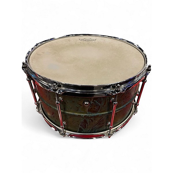 Used Pork Pie 7X13 Brass Patina Snare Brass Patina Snare Drum