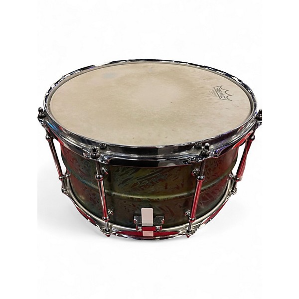 Used Pork Pie 7X13 Brass Patina Snare Brass Patina Snare Drum