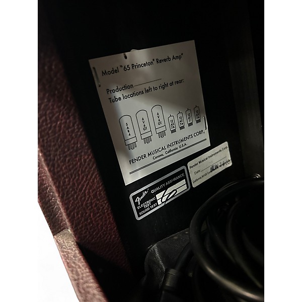 Used Fender 1965 Princeton Reverb 15W 1x10 Tube Guitar Combo Amp