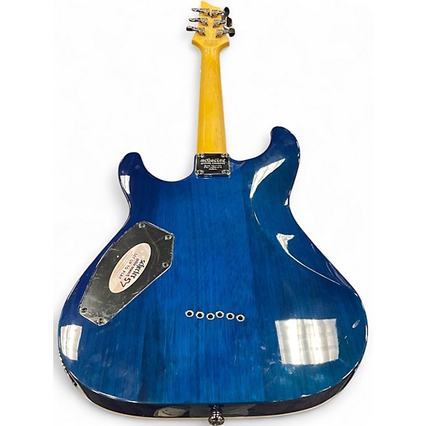 Used Schecter Guitar Research Omen Extreme 6 Trans Blue Solid Body Electric Guitar