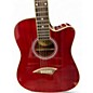 Used Kona K1E  Trans Red Acoustic Guitar