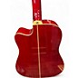 Used Kona K1E  Trans Red Acoustic Guitar