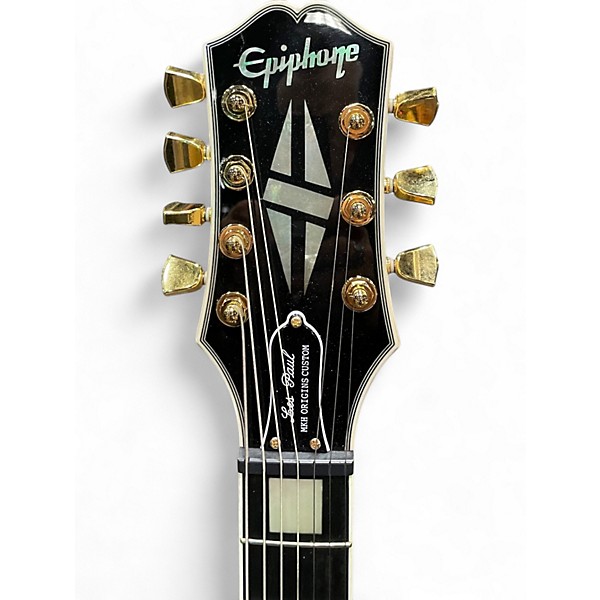 Used Epiphone LES PAUL MKH ORIGINS CUSTOM Antique White Solid Body Electric Guitar