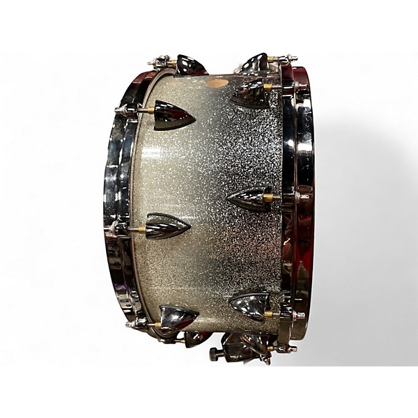 Used Orange County Drum & Percussion 14X7 25 ply Maple Metallic Silver Drum