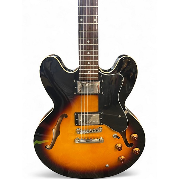 Used Epiphone Dot Tobacco Sunburst Hollow Body Electric Guitar