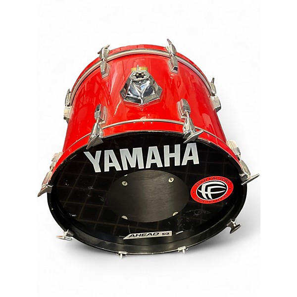 Used Yamaha 5 Piece Power V Red Drum Kit