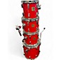 Used Yamaha 5 Piece Power V Red Drum Kit