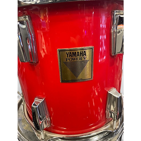 Used Yamaha 5 Piece Power V Red Drum Kit