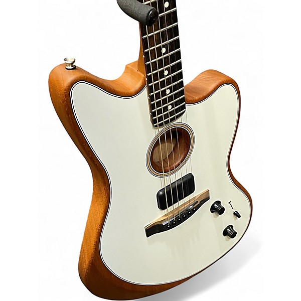 Used Fender AMERICAN ACOUSTASONIC JAZZMASTER ATOMIC WHITE Acoustic Electric Guitar