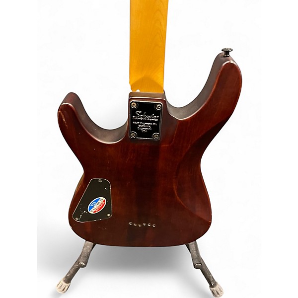 Used Schecter Guitar Research Omen 6 Satin Black Solid Body Electric Guitar