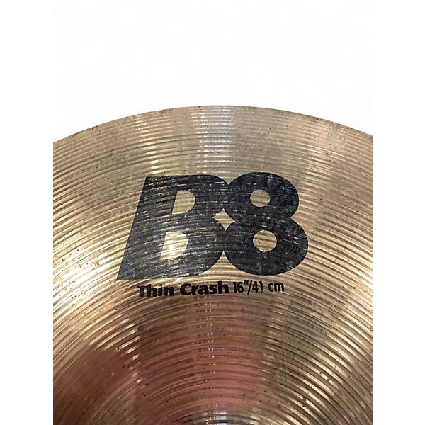 Used SABIAN 16in B8 16 THIN CRASH Cymbal