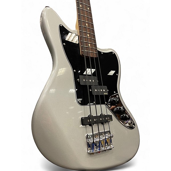 Used Squier Vintage Modified Jaguar Bass Special Silver Electric Bass Guitar