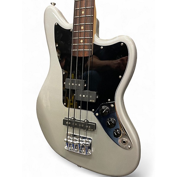 Used Squier Vintage Modified Jaguar Bass Special Silver Electric Bass Guitar