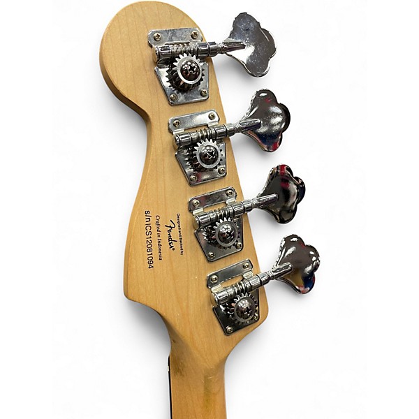 Used Squier Vintage Modified Jaguar Bass Special Silver Electric Bass Guitar