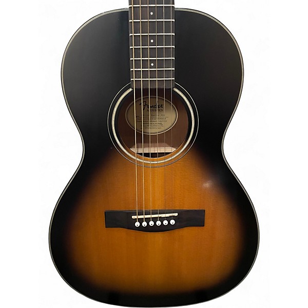 Used Fender CP100 Parlor 2 Color Sunburst Acoustic Guitar