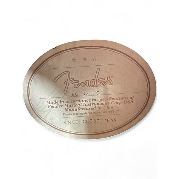 Used Fender BG-32 NS Natural Acoustic Bass Guitar