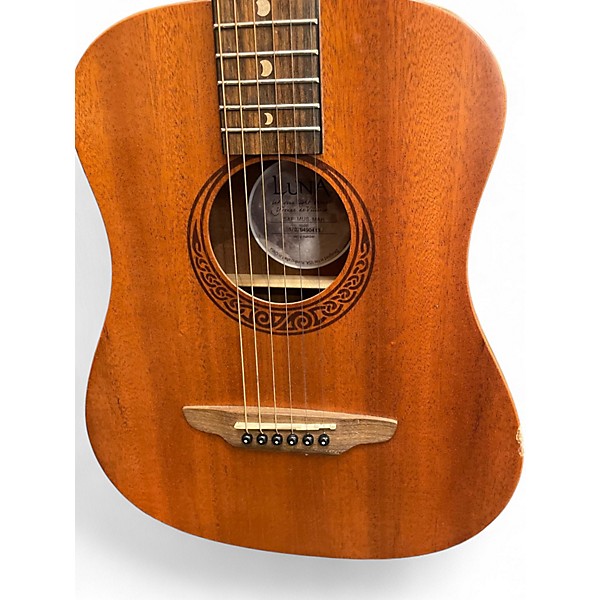 Used Luna Safari Tattoo 3/4 Size Mahogany Acoustic Guitar
