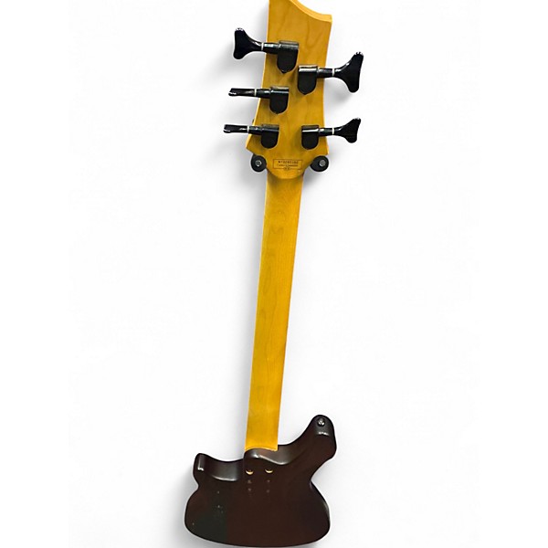 Used Schecter Guitar Research Omen 5 String RED STAIN Electric Bass Guitar