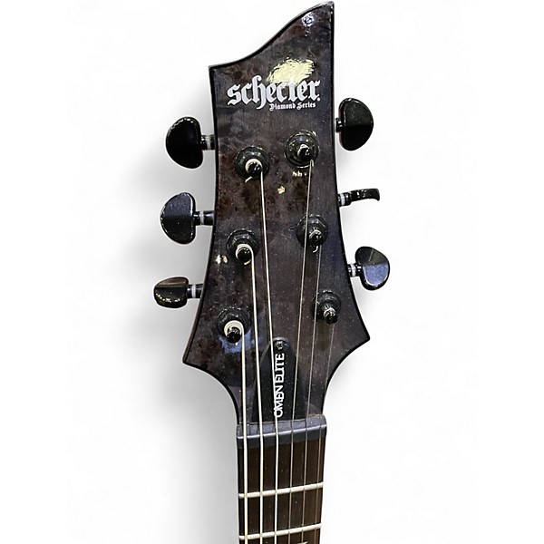 Used Schecter Guitar Research Omen Elite 6 Charcoal Solid Body Electric Guitar