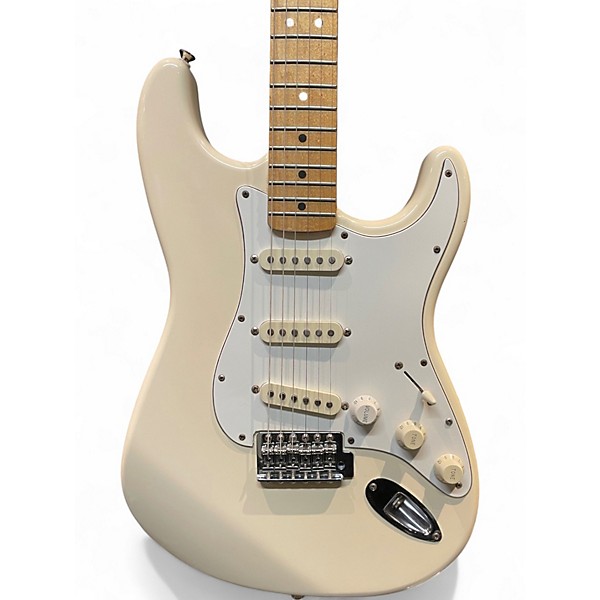 Used Fender Artist Series Jimmie Vaughan Tex-Mex Stratocaster Olympic White Solid Body Electric Guitar
