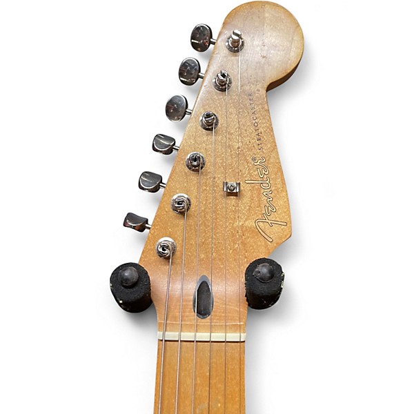 Used Fender Artist Series Jimmie Vaughan Tex-Mex Stratocaster Olympic White Solid Body Electric Guitar