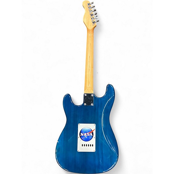 Used G Burton Double Cut Blue Solid Body Electric Guitar