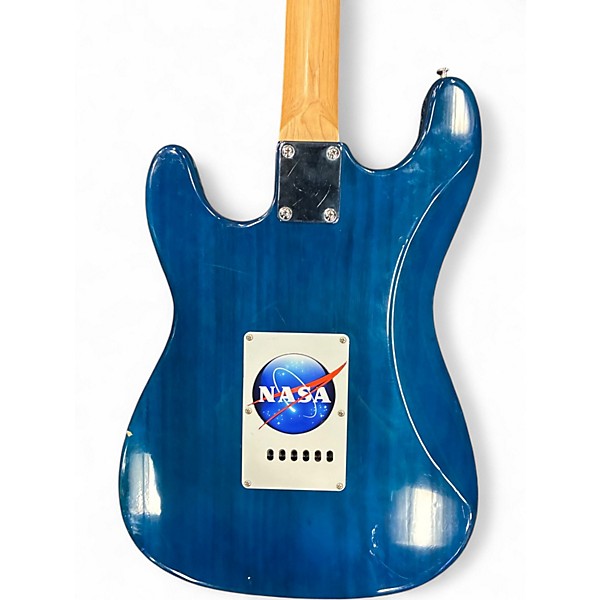 Used G Burton Double Cut Blue Solid Body Electric Guitar