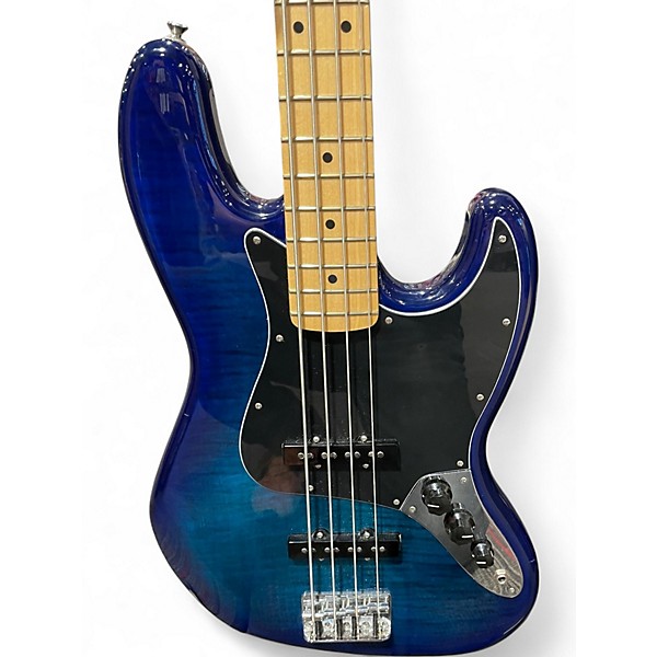 Used Fender Player Plus Jazz Bass Plus Top Blue Burst Electric Bass Guitar