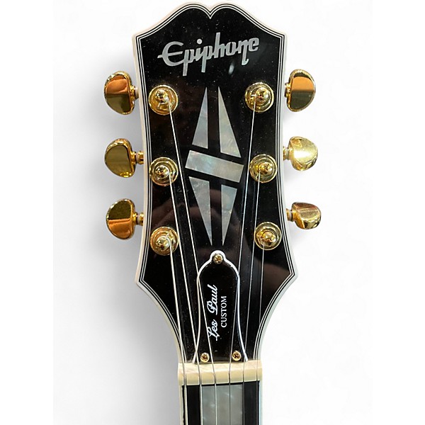 Used Epiphone Les Paul Custom Natural Solid Body Electric Guitar