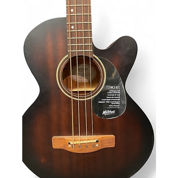 Used Mitchell T239B-CE EDGE BURST Acoustic Bass Guitar