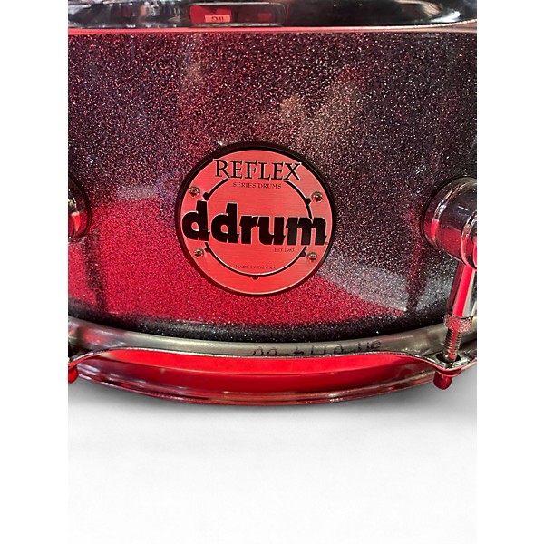 Used ddrum 14.25in Reflex Series Snare Silver Sparkle Drum