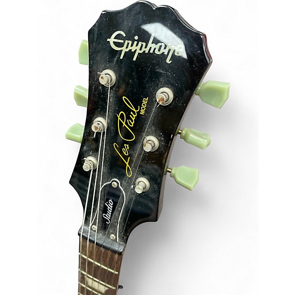 Used Epiphone Les Paul Studio Ebony Solid Body Electric Guitar